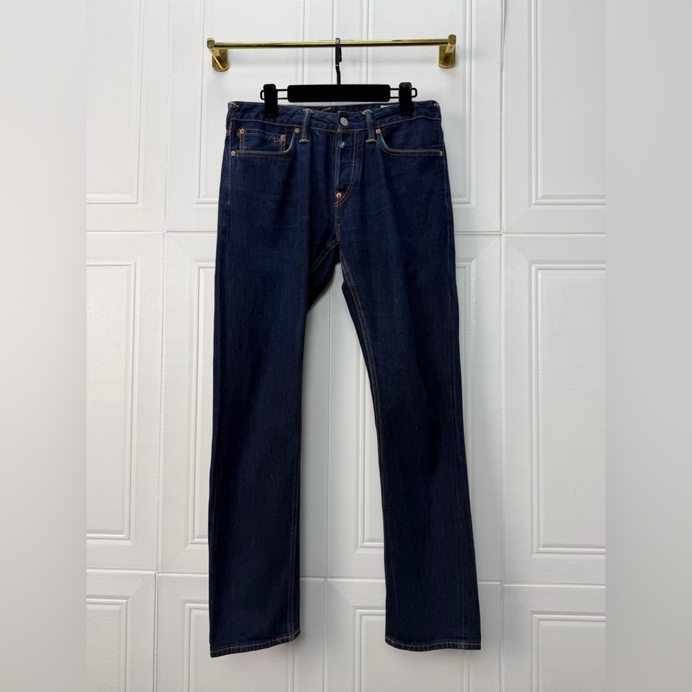 🚩steal Authentic Evisu Dark Blue Straight Jeans